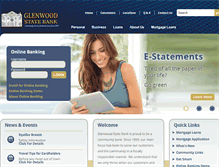 Tablet Screenshot of glenwoodstatebank.com